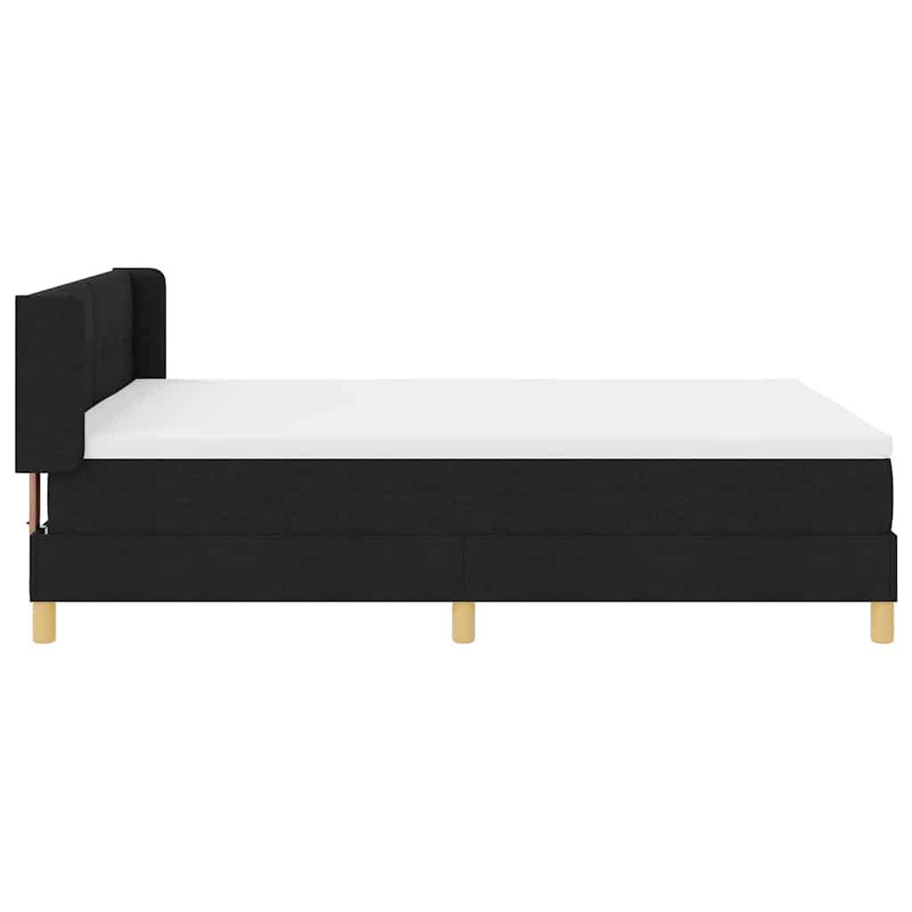 Box spring seng med madras Sort 140 x 200 cm Polstring