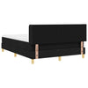 Box spring seng Sort og Hvid og Sort 140 x 200 cm Stof