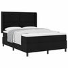 Box spring seng med madras Sort 140 x 200 cm Stof