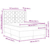 Box spring seng med madras Sort 140 x 200 cm Stof