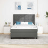 Box spring seng med madras Mørkegrå 160 x 200 cm Stof