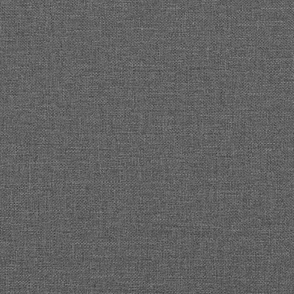 Boks-madrasseng med madras Mørkegrå 140 x 200 cm Stof