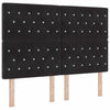 Box spring seng med hovedgærde Sort 160 x 200 cm Fløjl