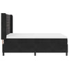 Box spring seng med hovedgærde Sort 160 x 200 cm Fløjl