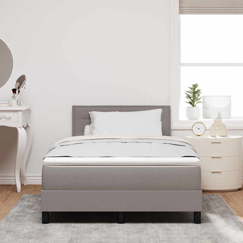 Box spring seng med madras Gråbrun 120 x 190 cm Stof