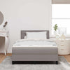 Box spring seng med madras Gråbrun 120 x 190 cm Stof