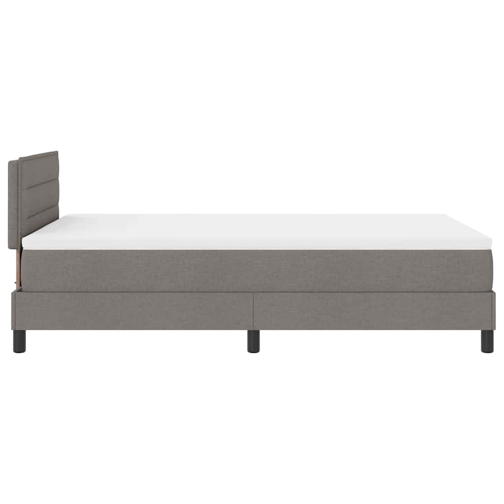 Box spring seng med madras Gråbrun 120 x 190 cm Stof