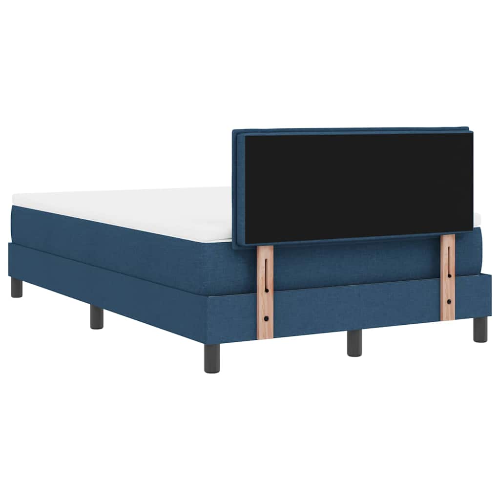 Box spring seng med madras med hovedgærde Blå 120 x 190 cm Stof