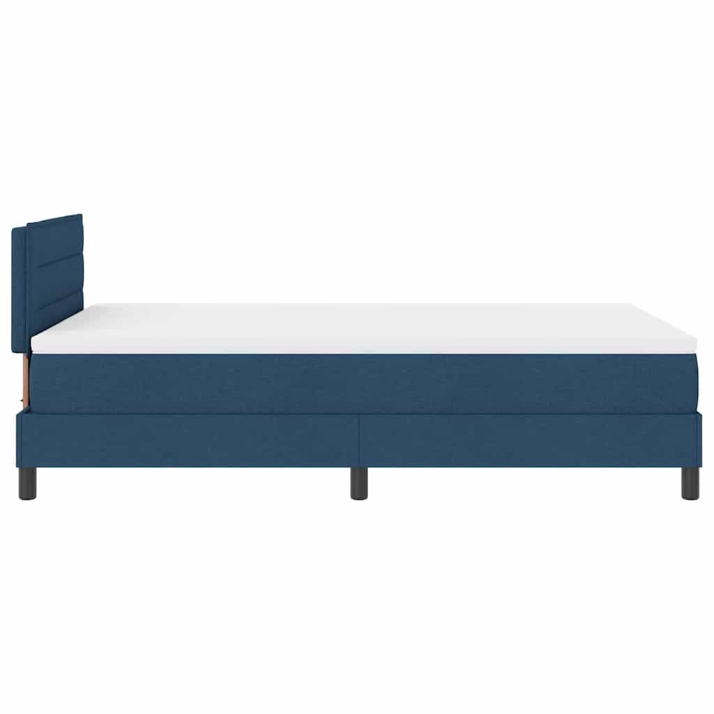 Box spring seng med madras med hovedgærde Blå 120 x 190 cm Stof