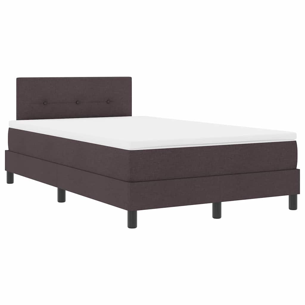 Box spring seng med madras Mørk Brun 120 x 190 cm Stof