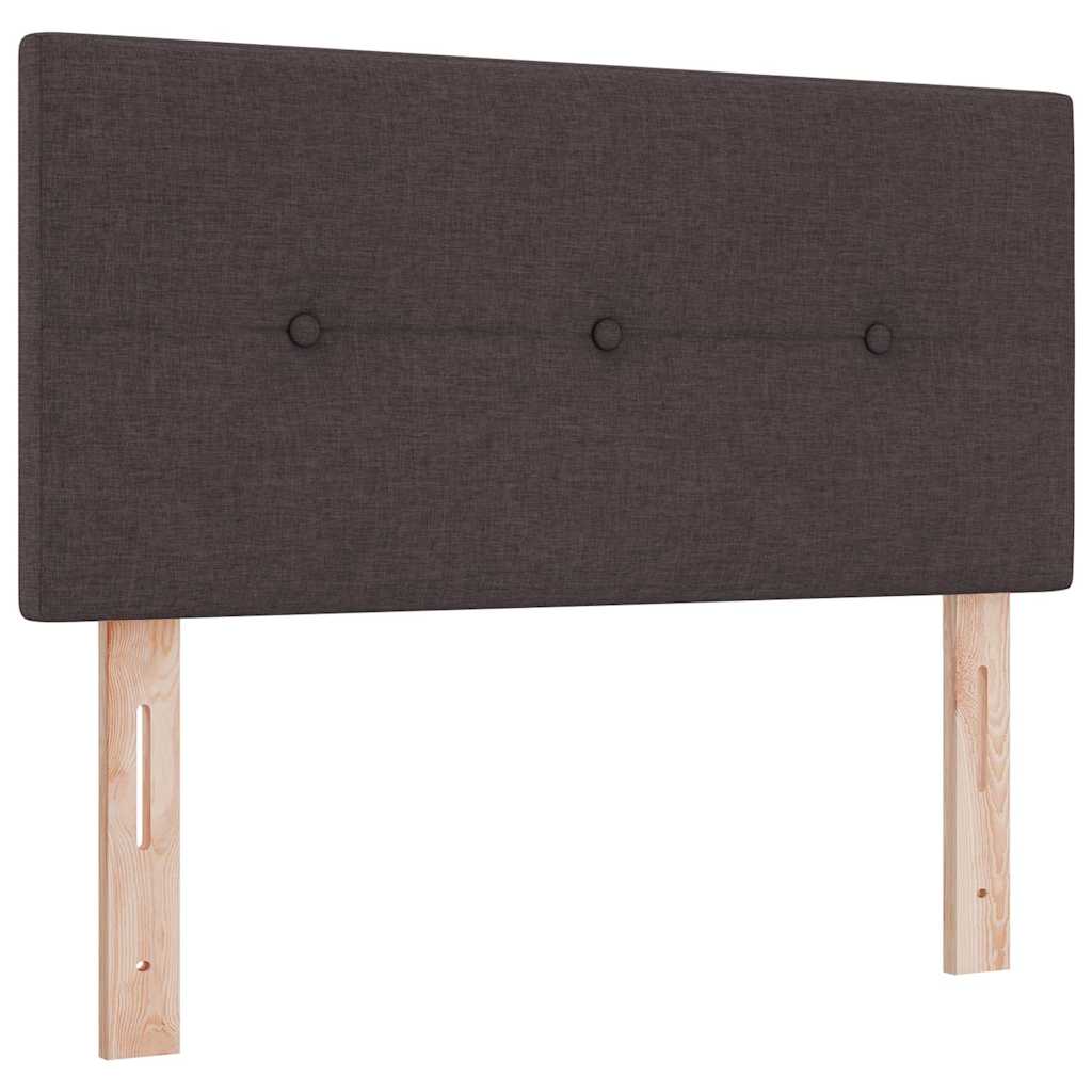 Box spring seng med madras Mørk Brun 120 x 190 cm Stof