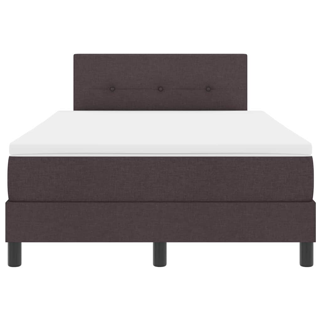 Box spring seng med madras Mørk Brun 120 x 190 cm Stof
