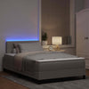 Box spring seng med madras Gråbrun 120 x 190 cm Stof