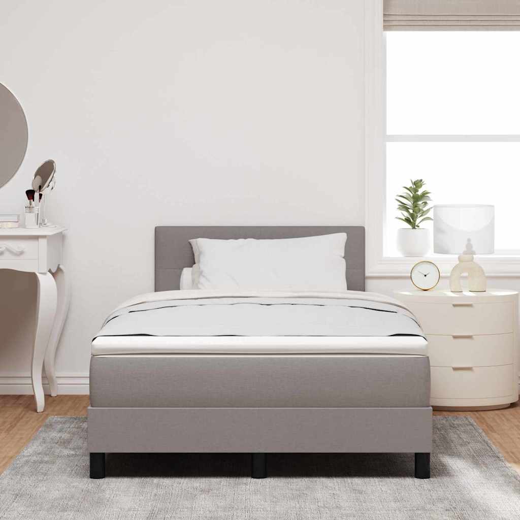 Box spring seng med madras Gråbrun 120 x 190 cm Stof