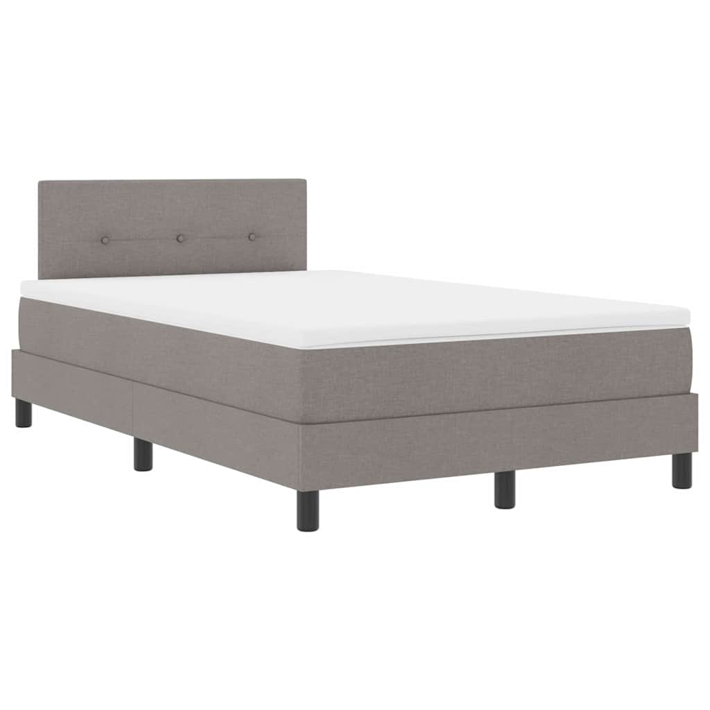 Box spring seng med madras Gråbrun 120 x 190 cm Stof