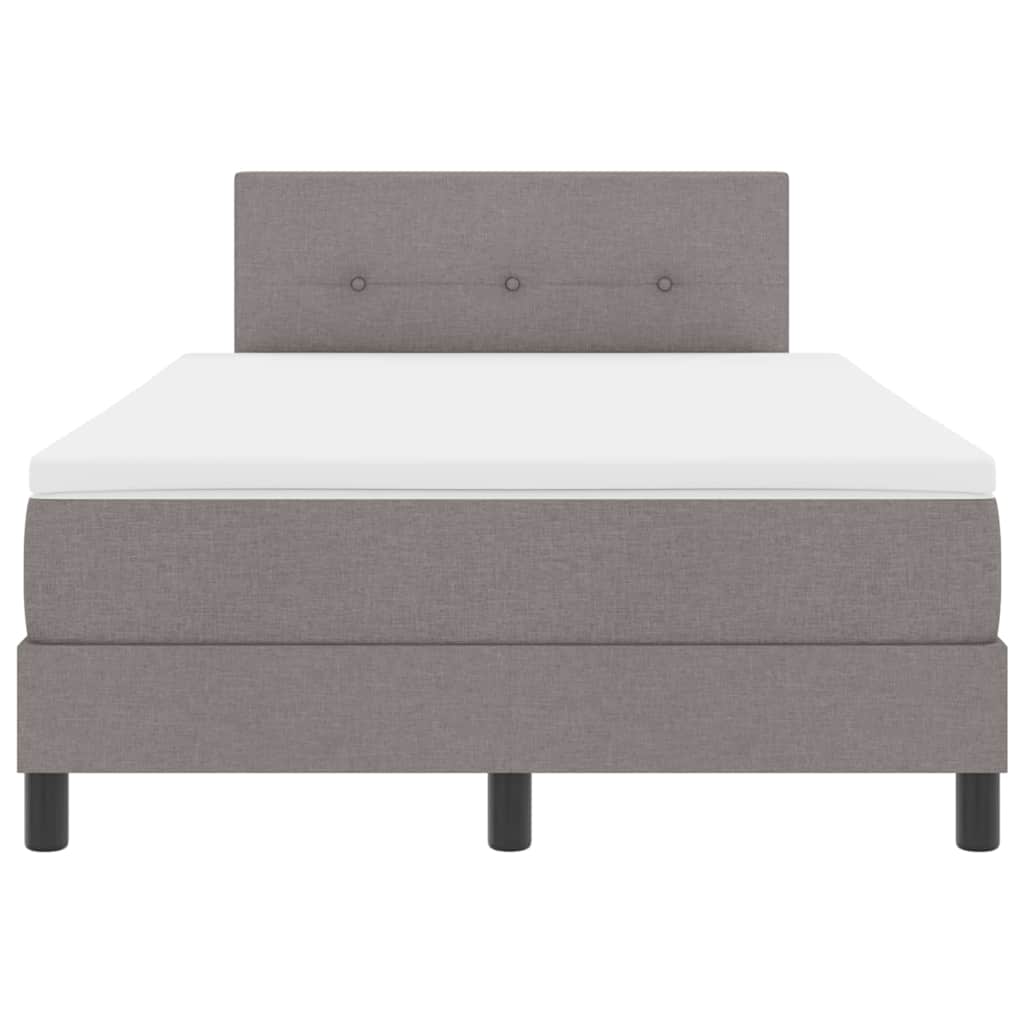 Box spring seng med madras Gråbrun 120 x 190 cm Stof