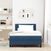 Box spring seng med madras med hovedgærde Blå 120 x 190 cm Stof