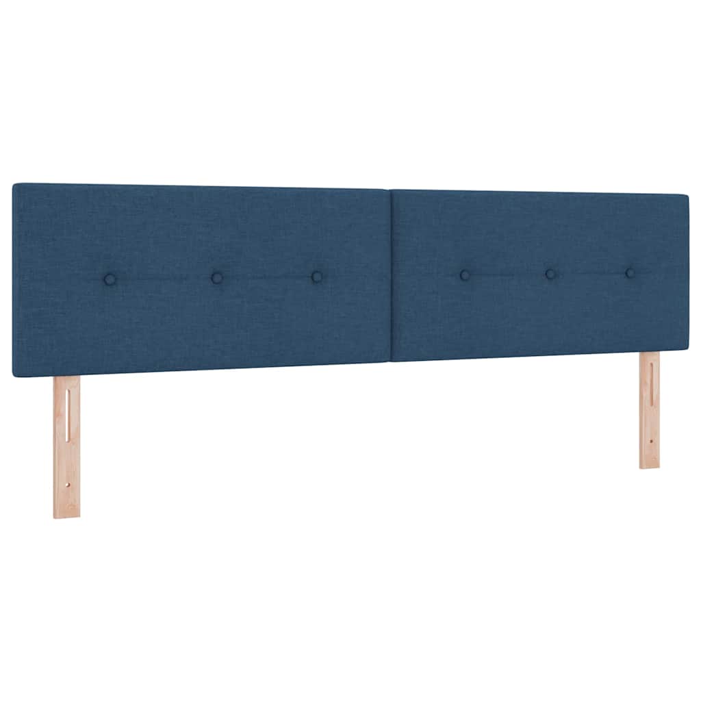 Box spring seng med madras med hovedgærde Blå 180 x 200 cm Stof