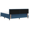 Box spring seng med madras med hovedgærde Blå 180 x 200 cm Stof