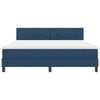 Box spring seng med madras med hovedgærde Blå 180 x 200 cm Stof