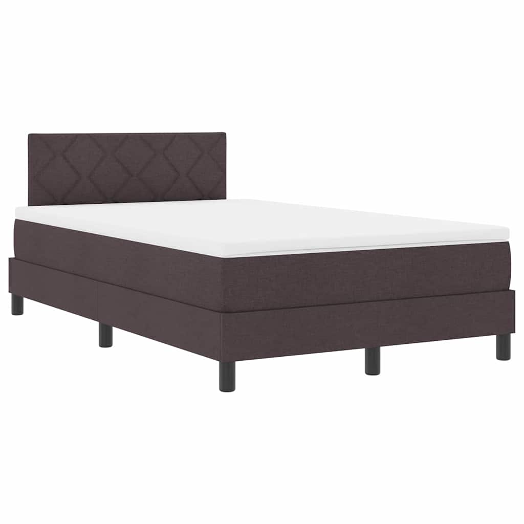 Box spring seng med madras Mørk Brun 120 x 190 cm Stof