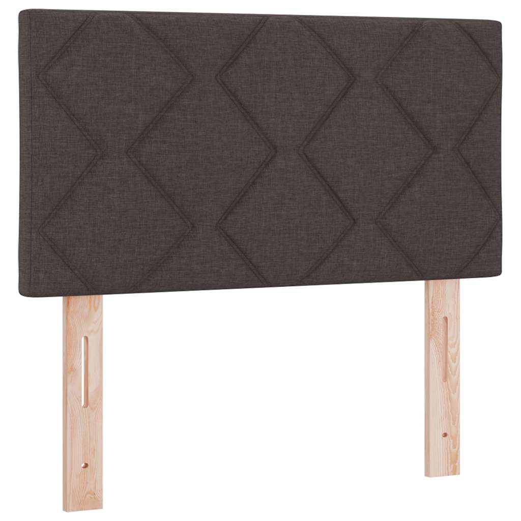 Box spring seng med madras Mørk Brun 120 x 190 cm Stof