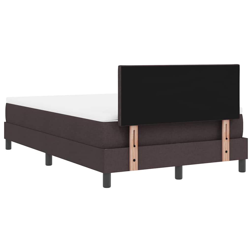 Box spring seng med madras Mørk Brun 120 x 190 cm Stof