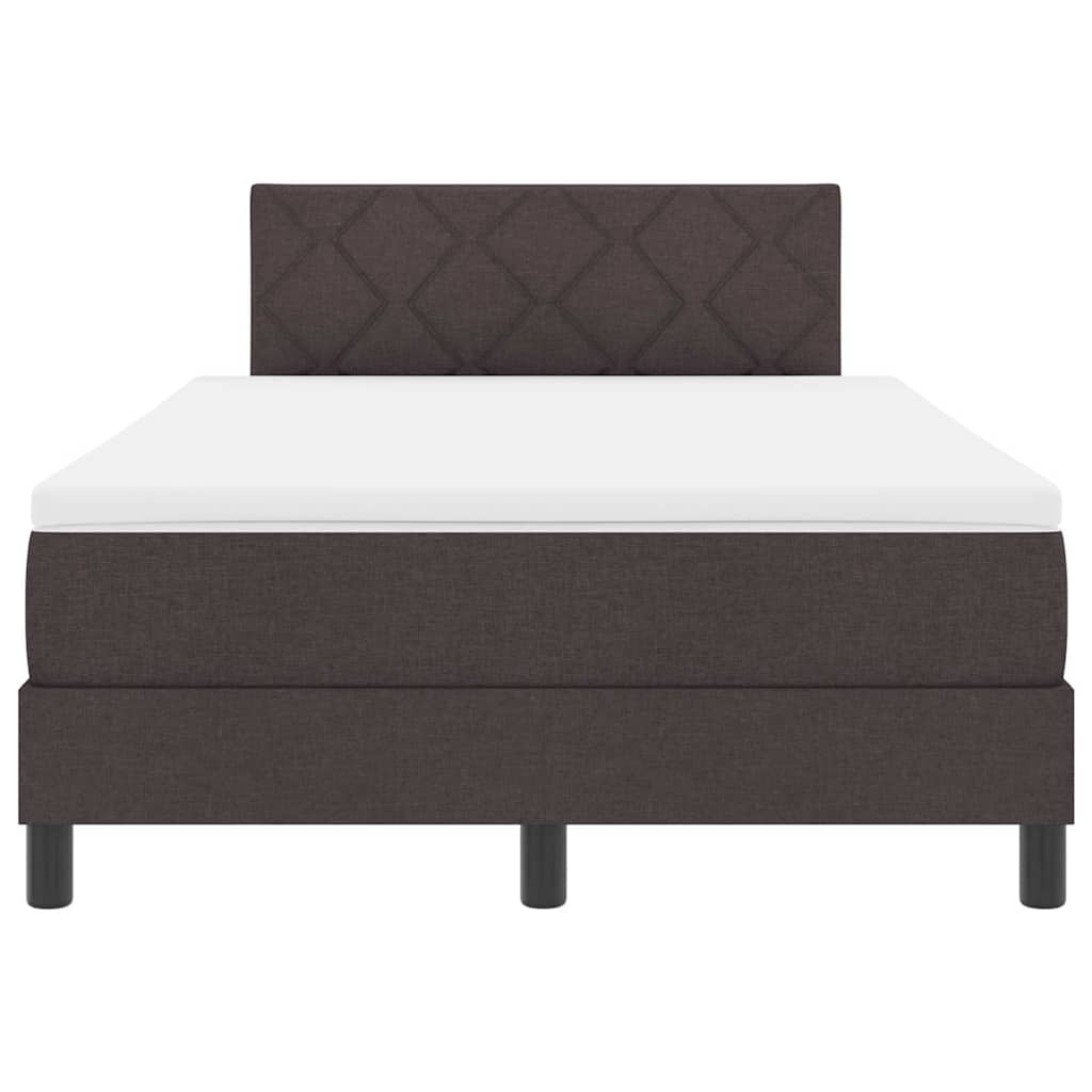 Box spring seng med madras Mørk Brun 120 x 190 cm Stof