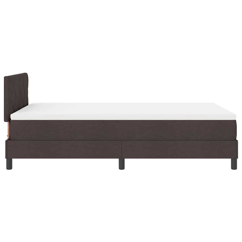 Box spring seng med madras Mørk Brun 120 x 190 cm Stof