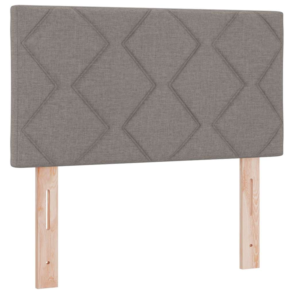 Box spring seng med madras Gråbrun 120 x 190 cm Stof
