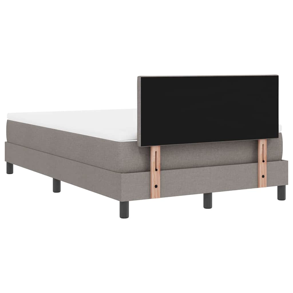 Box spring seng med madras Gråbrun 120 x 190 cm Stof