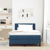 Box spring seng med madras med hovedgærde Blå 120 x 190 cm Stof