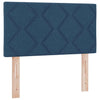 Box spring seng med madras med hovedgærde Blå 120 x 190 cm Stof