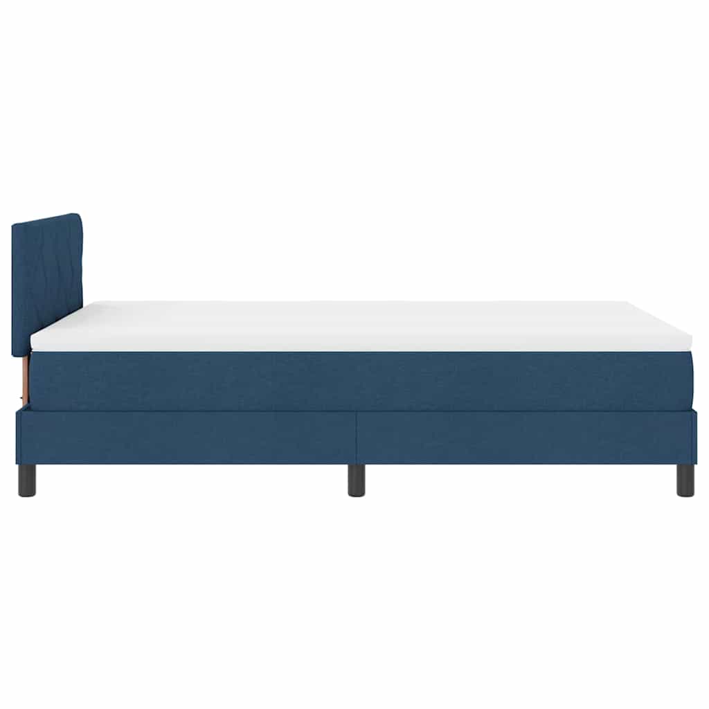 Box spring seng med madras med hovedgærde Blå 120 x 190 cm Stof