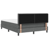 Box spring seng med madras Mørkegrå 140 x 200 cm Stof