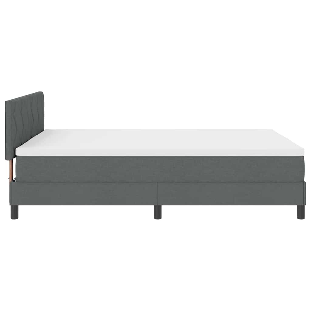 Box spring seng med madras Mørkegrå 140 x 200 cm Stof