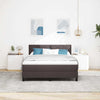 Box spring seng med madras Mørk Brun 140 x 200 cm Stof