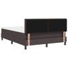 Box spring seng med madras Mørk Brun 140 x 200 cm Stof