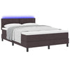 Box spring seng med madras Mørk Brun 140 x 200 cm Stof