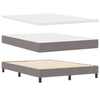 Box spring seng med madras Gråbrun 140 x 200 cm Stof