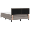 Box spring seng med madras Gråbrun 140 x 200 cm Stof