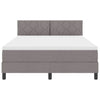 Box spring seng med madras Gråbrun 140 x 200 cm Stof