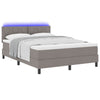 Box spring seng med madras Gråbrun 140 x 200 cm Stof
