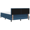 Box spring seng med madras med hovedgærde Blå 160 x 200 cm Stof