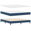 Box spring seng med madras med hovedgærde Blå 180 x 200 cm Stof