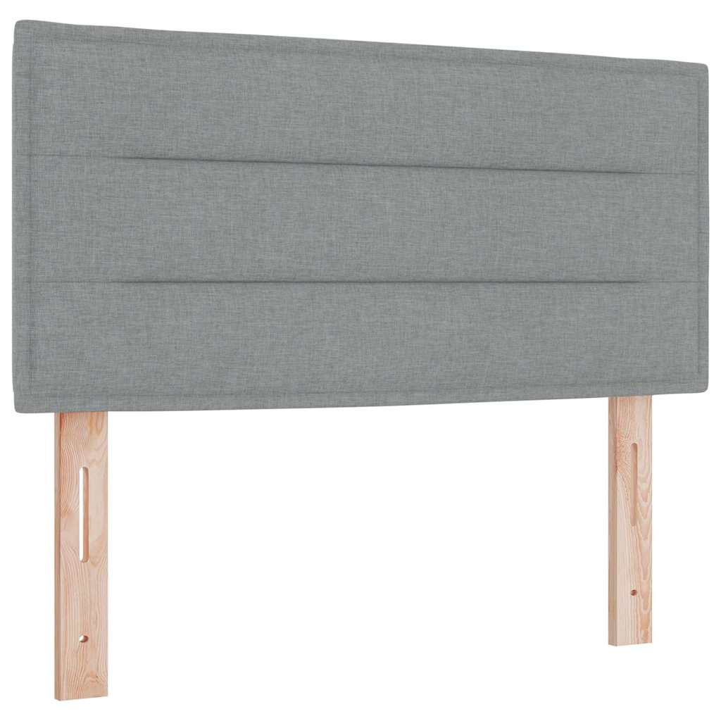 Box spring seng med madras Lysegrå 120 x 190 cm Stof