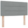 Box spring seng med madras Lysegrå 120 x 190 cm Stof