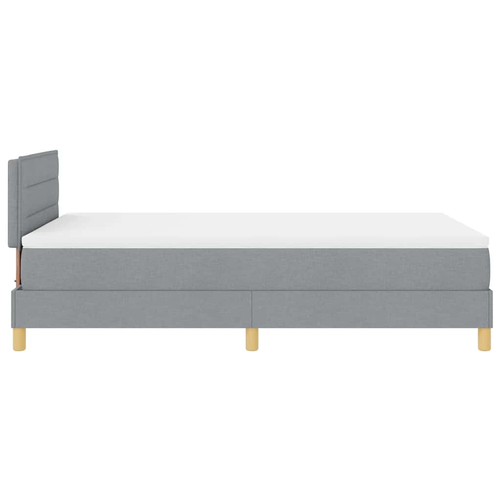Box spring seng med madras Lysegrå 120 x 190 cm Stof