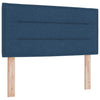 Box spring seng med madras med hovedgærde Blå 120 x 190 cm Stof