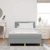 Box spring seng med madras Lysegrå 120 x 190 cm Stof